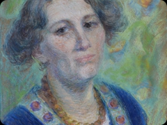 Pastello su tela
Max Jacob 
Dal grande amico di Picasso, pittore e poeta, 
un bel ritratto di signora dai colori accattivanti 
