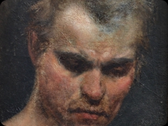 Olio su tela
attribuito a Théodore Géricault 
Il ritratto, potentemente realizzato, 
propone un’introversione quasi romantica
